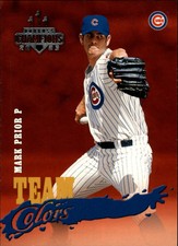 2003 Donruss Champions Team Colors Chicago Cubs Baseball Card #7 Mark Prior