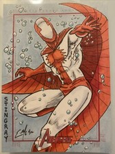 Marvel Greatest Heroes Sketch Card Eric McConnell Stingray
