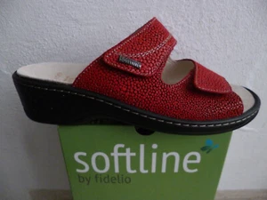 Fidelio Slipper Soft Line Shoes Slippers Leather Red - Picture 1 of 7