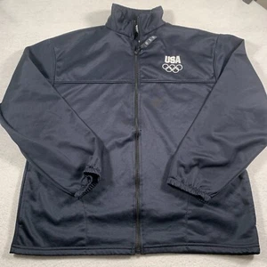 Olympic Jacket Adult Extra Large Blue Full Zip Casual Stretch - Picture 1 of 13