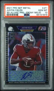 Leaf Pro 2021 set metal '89 ébano mojo justin fields automático/15 psa 10 gemas como nuevo radiocontrol - Imagen 1 de 2