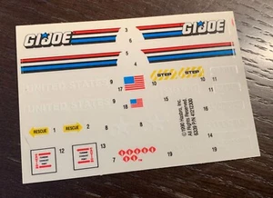 GI Joe Retaliator Vintage Unused Sticker Decal Sheet - Guaranteed Original 1990 - Picture 1 of 1