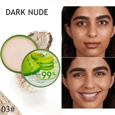  Aloe Vera Face Foundation Pressed Powder Makeup Concealer Pores Moisturizer  - Image 1 of 4