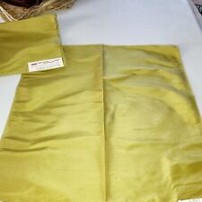 (2) Vint 2006 STOUT Fabric Remnants - SILVERGATE 10 -  100% SILK - OLIVE - 17"sq