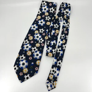 Corbata vintage de la Copa Mundial de Fútbol Francia 98 para hombre camisa azul corbata años 90 pelota deportiva - Imagen 1 de 7