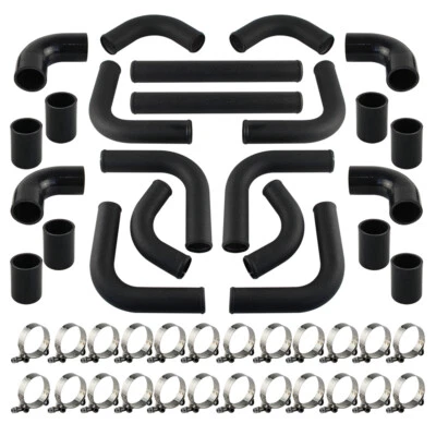 12 pcs Universal Turbo Boost Intercooler Pipe Piping Kit 2 Inch 51mm Aluminum - Image 1 of 4