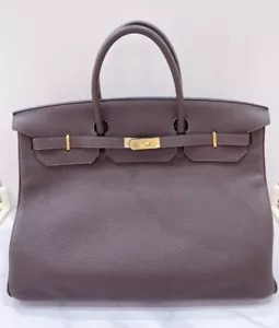 Hermes Birkin 40 GHW Chocolate Bag - Picture 1 of 5