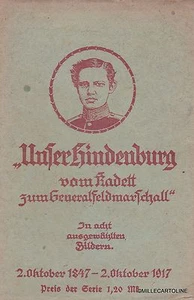 WWI - Commander Paul Von Hindenburg - FOLDER WITH 8 POSTCARDS 1847 -1917 - Picture 1 of 6