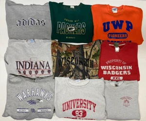 Wholesale Lot of 20 Vintage Sweatshirts Men XL XXL Graphic College Sport Y2K 90s - Picture 1 of 12