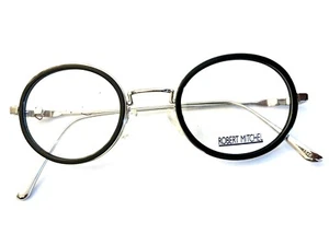 Robert Mitchel Eyeglasses Frames RM202115 BK/SI Black Silver Full Rim 47-23-145 - Picture 1 of 2