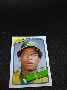 2006 TOPPS BASEBALL ROOKIE OF THE WEEK # 21 RICKEY HENDERSON , OAKLAND A'S 
