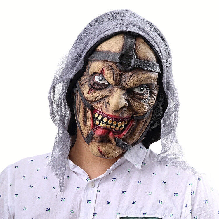 Halloween Masquerade Latex Vampire Wizard Mask Creepy Party Cosplay Prank Props - Image 1 of 4