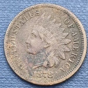 1878 Indian Head Cent 1c Better Grade VF - XF Details #56584 - Picture 1 of 2