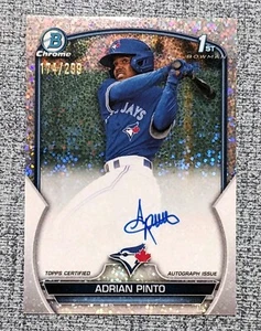 ADRIAN PINTO 2023 Toronto Blue Jays Speckle /299 #CPA-API & Base card #BCP-250 ⚾ - Picture 1 of 4