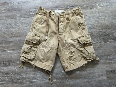 Abercrombie & Fitch Cargo Shorts Heavyweight Fatigues Distressed Size 30/32 - Image 1 of 4