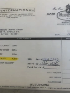 Husqvarna 1970 MH-2776 400 Med International Invoice $1040 June 5 Clues Nilsson - Picture 1 of 1