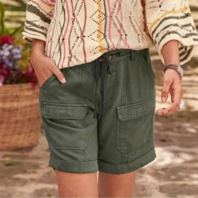 Sundance Desert Utility Cargo Pocket Shorts Army Green size 14 Petite Fall - Image 1 of 4
