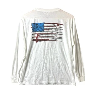 Salt Life Fishing Graphic Long Sleeve T-Shirt Youth XL Flag USA 4th of July - Picture 1 of 8