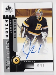 2021-22 SP Authentic 2001-02 Retro Future Watch Autograph Jeremy Swayman 37/90 ! - Picture 1 of 2