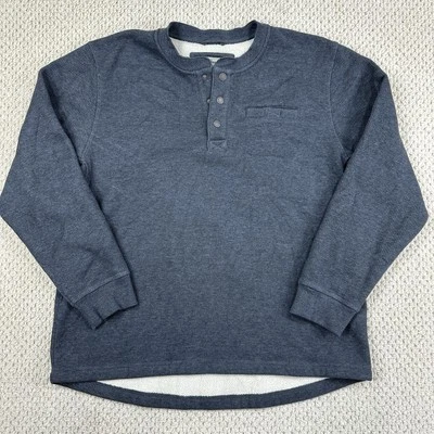 Рубашка мужская LL Bean размер XL Charcoal Katahdin Iron Works Henley вафельная с флисовой подкладкой - Изображение 1 из 4