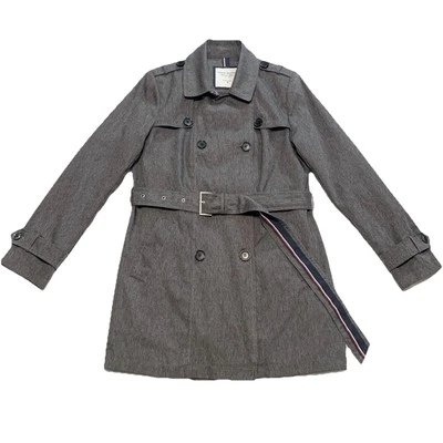 Gabardina Tommy Hilfiger Mujer Talla M City Doble Pecho Cinturón Forrado Carrera Foto 1 de 4