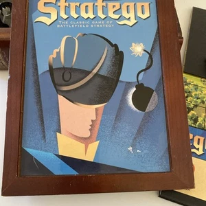 Vintage Game Collection Stratego Wooden Box Bookshelf Complete 2005 Board Game - Picture 1 of 4