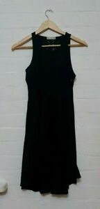 RUSTY Designer Label Womens Black Beach Fit Flare Summer Dress, Size 8