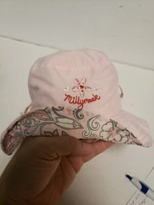 MILLYMOOK GIRLS BUCKET SUN HAT QUICK DRY REVERSIBLE CHIN STRAP PINK FLORAL 21"  - Picture 1 of 5