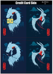 Princess Mononoke Credit Card Smart Sticker Skin Pre-cut Small Chip Ghibli - Picture 1 of 5