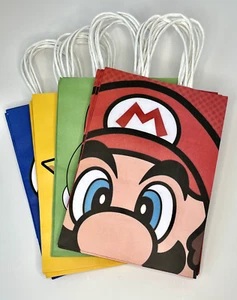 Super Mario party favor, goodie, gift bags, 16 pcs. paper, 8 in tall - Picture 1 of 10