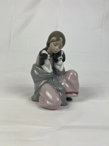 Lladro 6226 SNUGGLE UP Girl with 2 puppies  Figurine #6226 - Picture 1 of 8