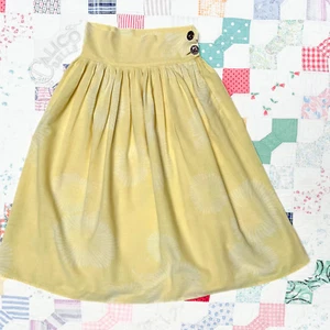 Vintage 30s Daisy Print Handmade Cotton Feed Sack Pleated Skirt Girls Size 4 - Picture 1 of 6