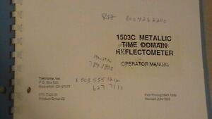  TEK 1503C Metallic Time Domain Reflectometer  Oprator Manual