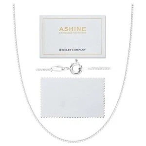 Italy Sterling Silver Italian Box Chain Necklace16 inches - Picture 1 of 12