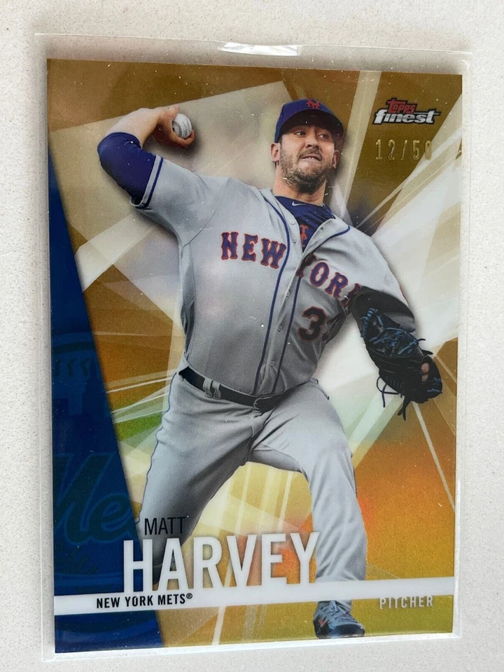 Matt Harvey Topps Finest 2017 12/5 New York Mets #84 - Image 1 of 2
