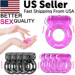 Male Vibrating Cock Ring Waterproof Penis Vibrator Couple Sex-Toy Clit Orgasm - Picture 1 of 31