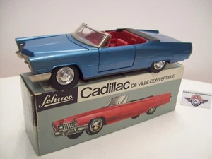 Schuco 5505, Cadillac de Ville Convertible, 1968, Azul Metálico, 1:20, EMBALAJE ORIGINAL - Imagen 1 de 7