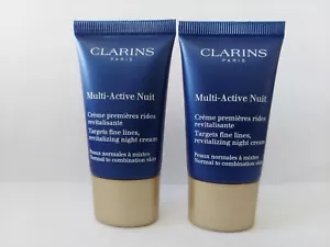 CLARINS ~ MULTI ACTIVE NUIT REVITALIZING NIGHT CREAM ~ 0.5 OZ (2PACK)-SEALED!! - Picture 1 of 4