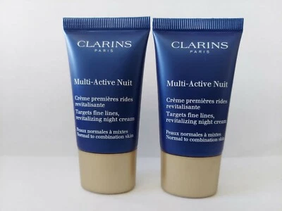 CLARINS ~ MULTI ACTIVE NUIT REVITALIZING NIGHT CREAM ~ 0.5 OZ (2PACK)-SEALED!! - Image 1 of 4