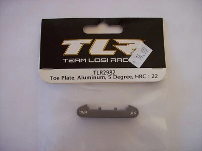 Team Losi Racing TLR2982 22 Series Aluminum 5.0° High Roll Center Toe Plate - Image 1 of 4