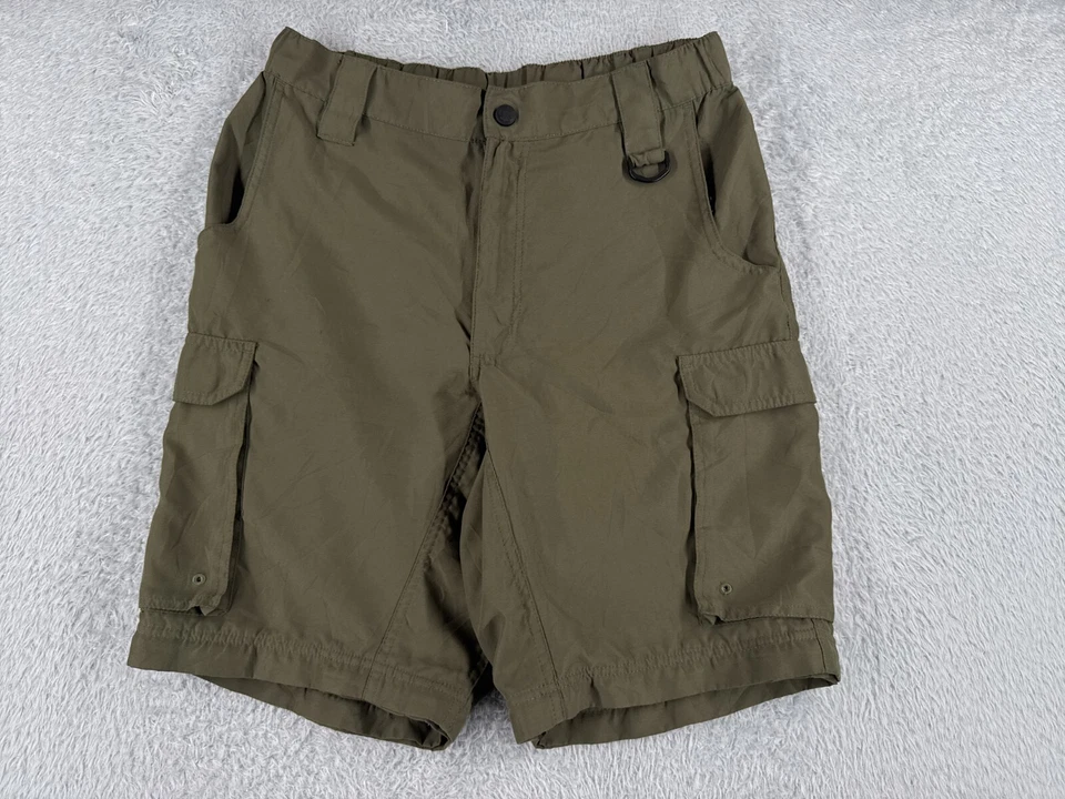 VINTAGE Boy Scouts Shorts Adult Small Green Switchbacks Cargo Polyester READ ME - Image 1 of 4