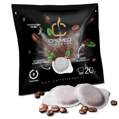 1 150 300 600 900 1200 Cialde Capsule ESE 44 mm Caffè Cremeo Miscela Dark Nera