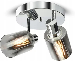 FKL DESIGN Deckenlampe Deckenleuchte Glas E27 Chrome Serie N535 (DRP2) - Bild 1 von 6