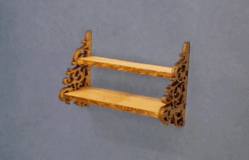   Miniatura de Casa de Muñecas Estante de pared de roble a escala 1:12 - Muebles hechos por artistas Foto 1 de 1