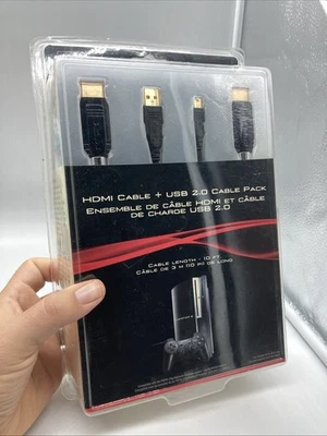 Confezione Cavo HDMI Sony PS3 PlayStation 3 Sigillato e Cavo USB 2.0 Accessori 10’ - Immagine 1 di 3