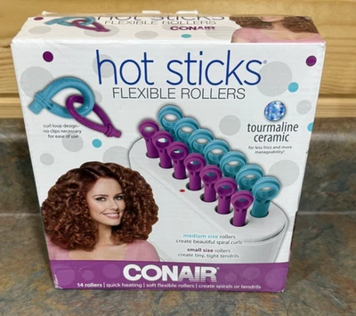 Conair Hot Sticks 14 гибкие ролики турмалин керамика - проверено! NOB - Изображение 1 из 4