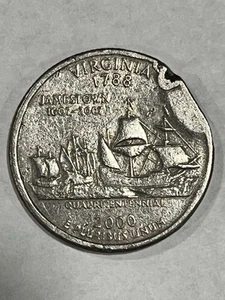 2000P Quarter dollar Virginia 1788 Error coin - Picture 1 of 3