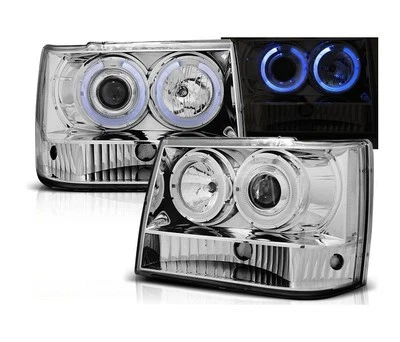 FARI ANTERIORI per Chrysler Jeep Grand Cherokee 1993-1997 1998 VR-1229 Cromo Foto 1 de 1