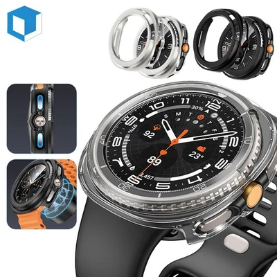 1/2x Para Samsung Galaxy Watch 8 Clásico 46mm Estuche Parachoques Pantalla Protector Cristal Foto 1 de 4