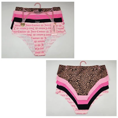 JUICY COUTURE 5 Pk Mujer S M L XL Sin Líneas Corte Láser Bragas Beige Rosa Negro Foto 1 de 4
